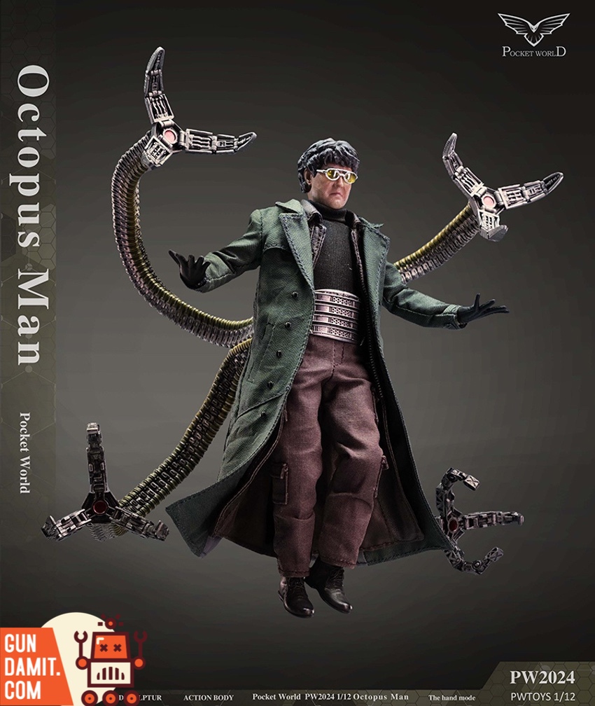 PW2024A Octopus Man standard full accessories and display layout PW2024A Octopus Man standard full accessories and display layout