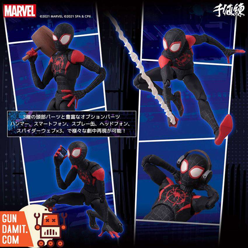 Miles Morales figure multiple action poses with web effect accessories Miles Morales figure multiple action poses with web effect accessories