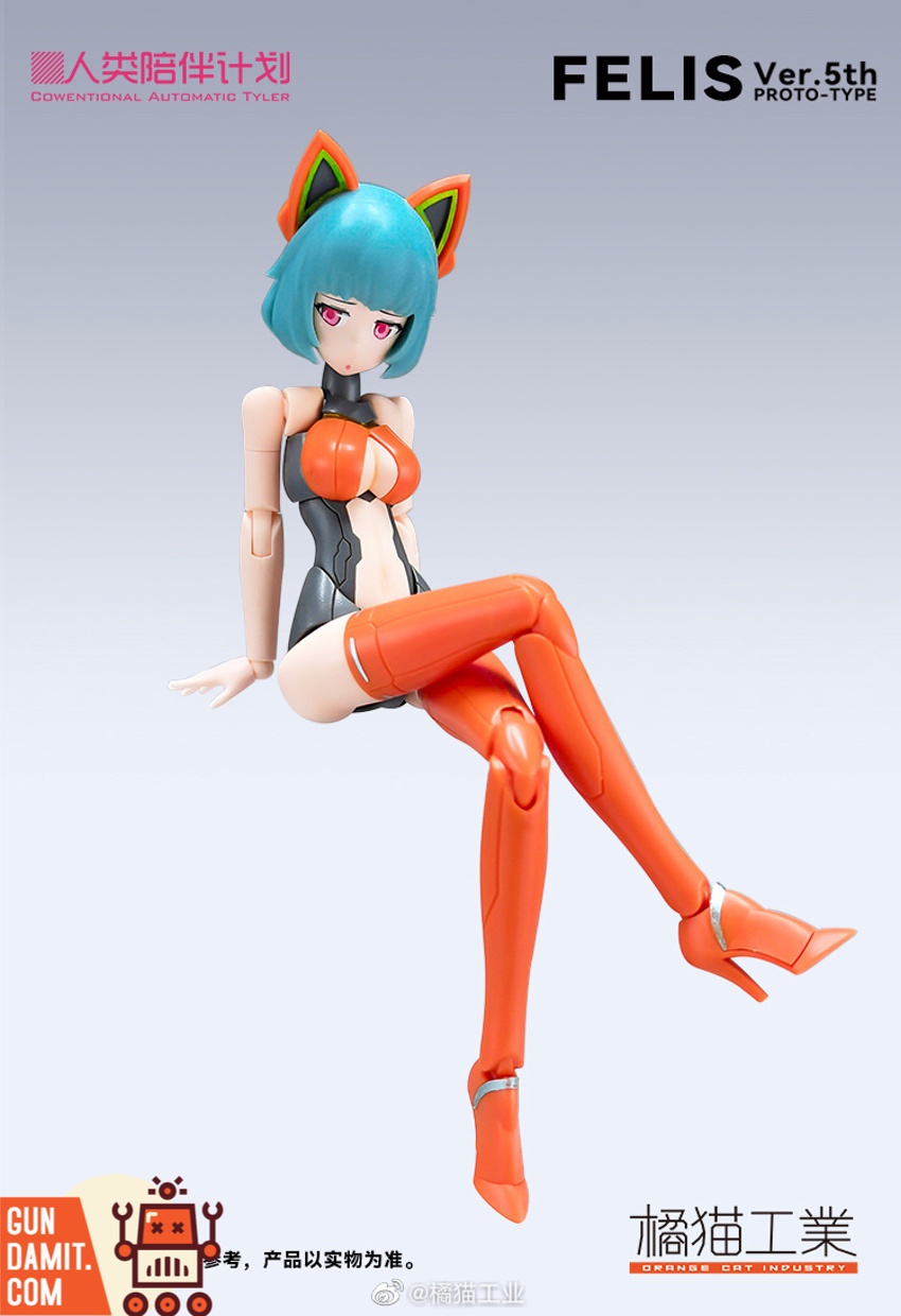 Tyler Felis model kit close-up showing blue hair and cat ear headband detail Tyler Felis model kit close-up showing blue hair and cat ear headband detail