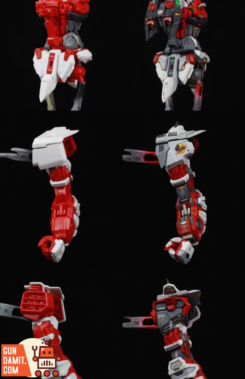 Astray Red Frame resin upgrade parts close-up of enhanced leg armor detail Astray Red Frame resin upgrade parts close-up of enhanced leg armor detail