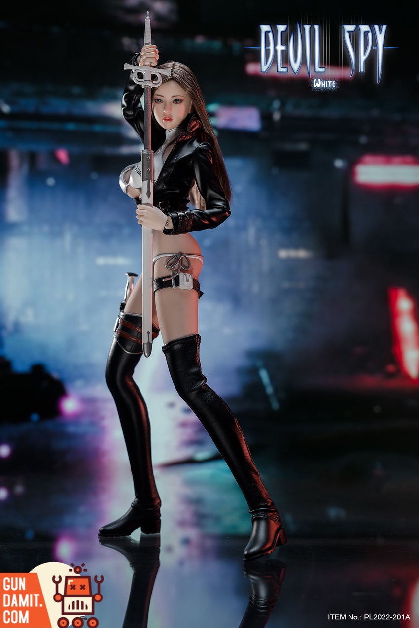 Devil Spy PL2022-201A full body white outfit with boots Devil Spy PL2022-201A full body white outfit with boots