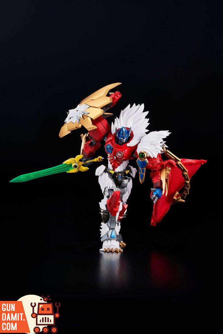 Leo Prime full body front view with red and gold color scheme Leo Prime full body front view with red and gold color scheme
