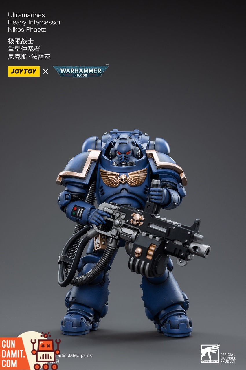 JoyToy 1/18 Ultramarines Heavy Intercessor Nikos Phaetz with heavy bolt rifle JoyToy 1/18 Ultramarines Heavy Intercessor Nikos Phaetz with heavy bolt rifle