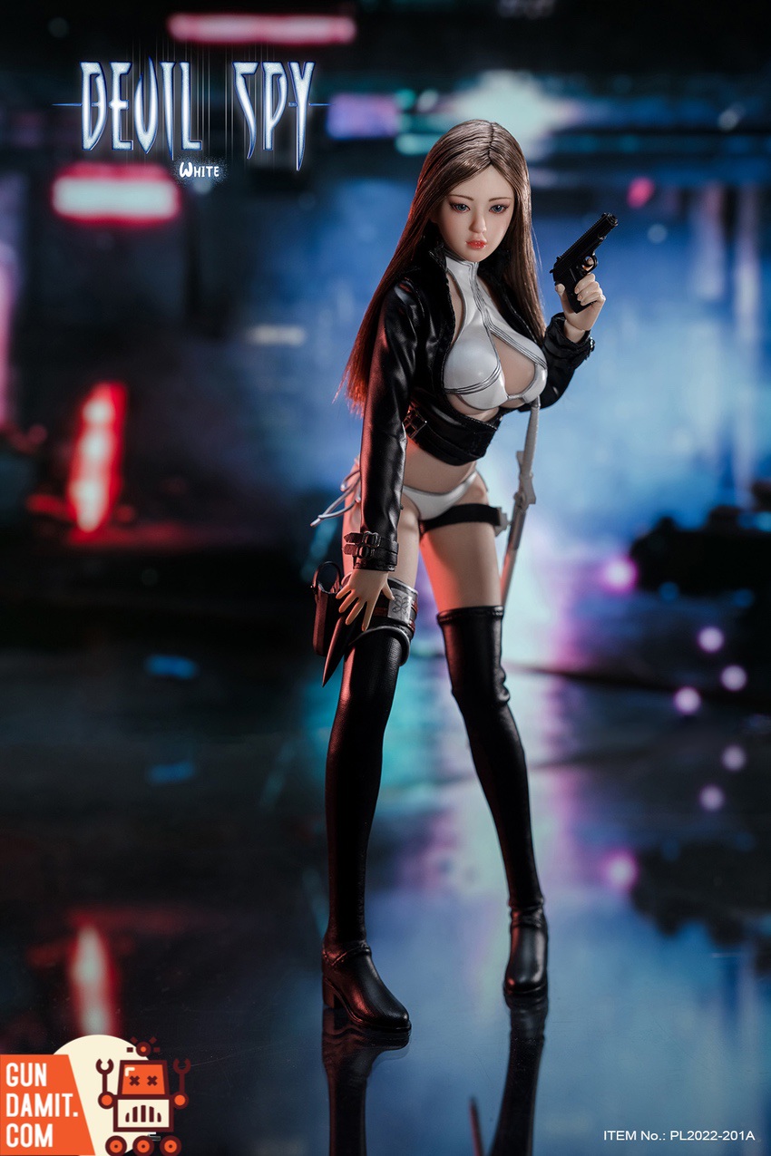 PL2022-201A Devil Spy white leather jacket and holster PL2022-201A Devil Spy white leather jacket and holster
