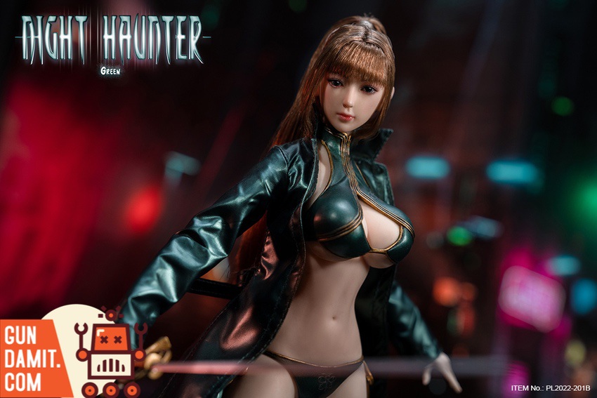 PL2022-201B Night Haunter green leather outfit detail PL2022-201B Night Haunter green leather outfit detail