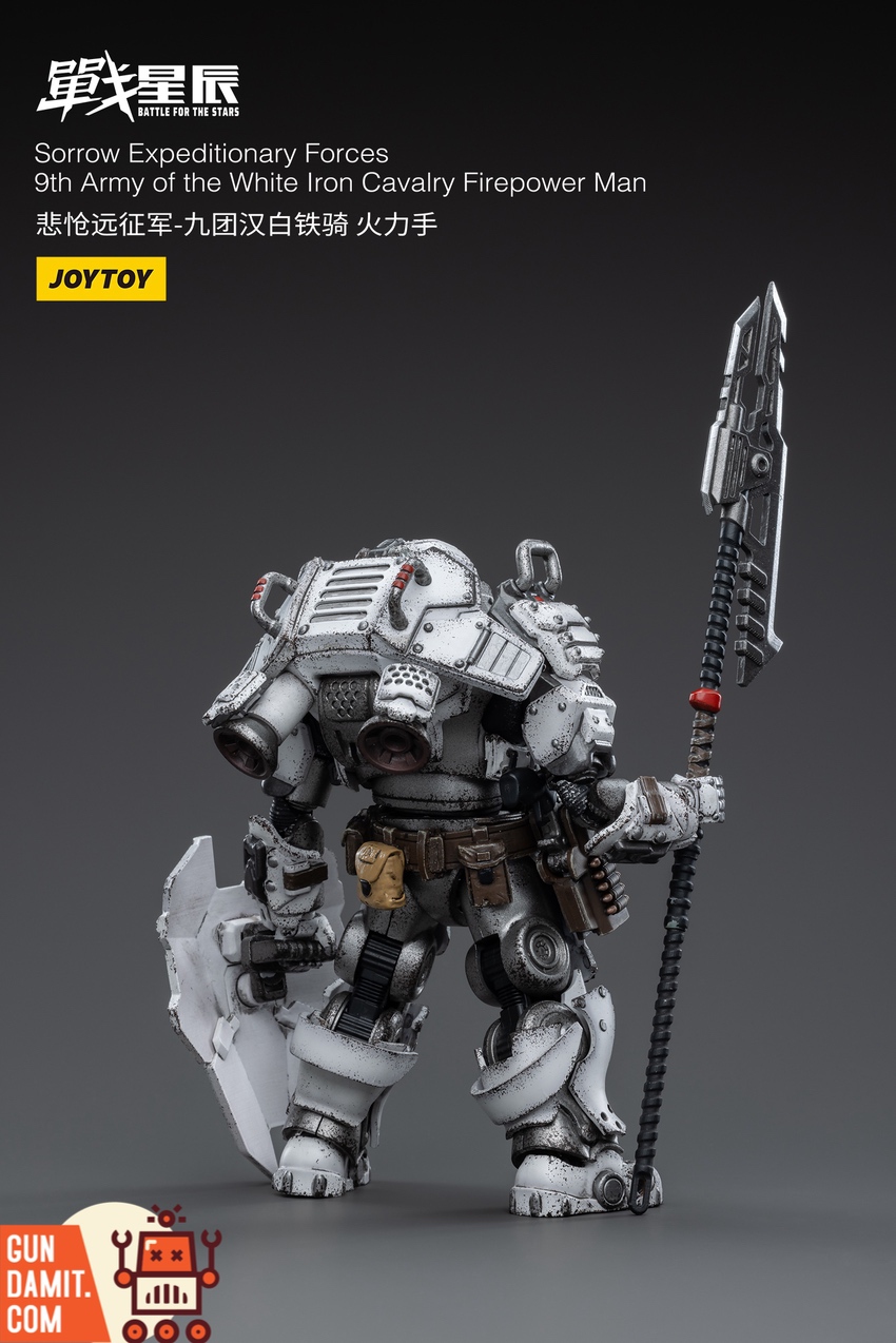 JoyToy 1/18 White Iron Cavalry Firepower Man with polearm weapon JoyToy 1/18 White Iron Cavalry Firepower Man with polearm weapon