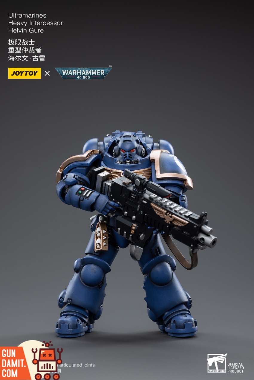 JoyToy 1/18 Ultramarines Heavy Intercessor Helvin Gure with bolt rifle JoyToy 1/18 Ultramarines Heavy Intercessor Helvin Gure with bolt rifle