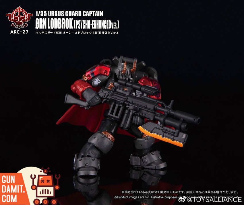 ARC-27 Ursus Guard figure red cape and heavy armor ARC-27 Ursus Guard figure red cape and heavy armor