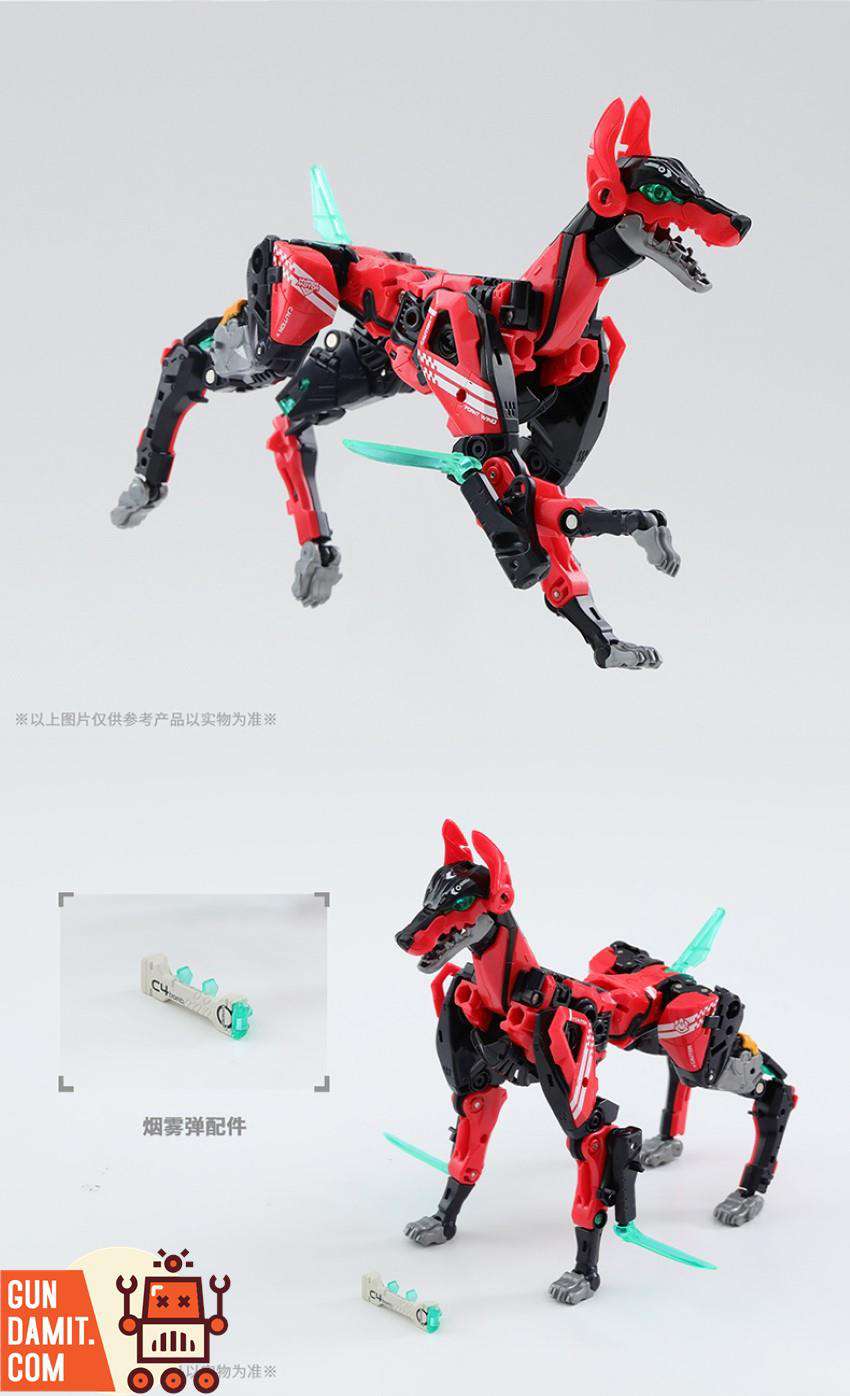 BeastBox Boney red and black robot beast standing pose BeastBox Boney red and black robot beast standing pose