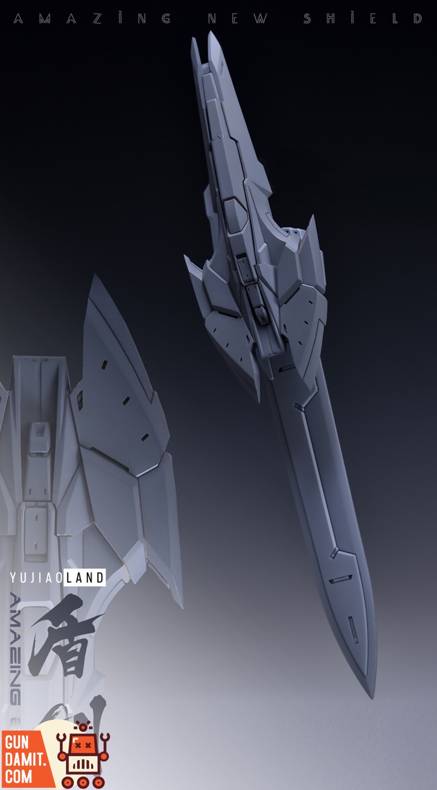 YuJiao Land MG Amazing Exia upgrade kit new shield sword weapon design YuJiao Land MG Amazing Exia upgrade kit new shield sword weapon design