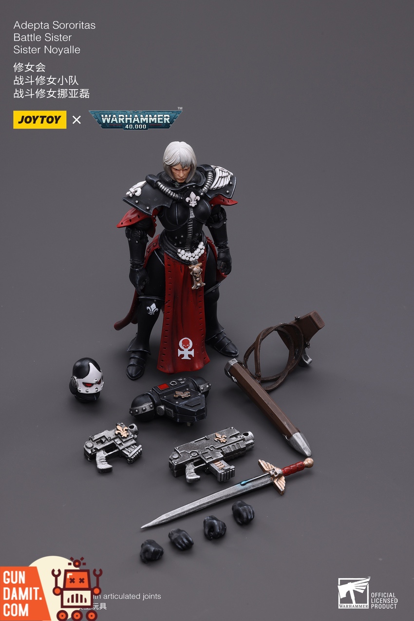 JoyToy Adepta Sororitas Noyalle rear view with backpack JoyToy Adepta Sororitas Noyalle rear view with backpack