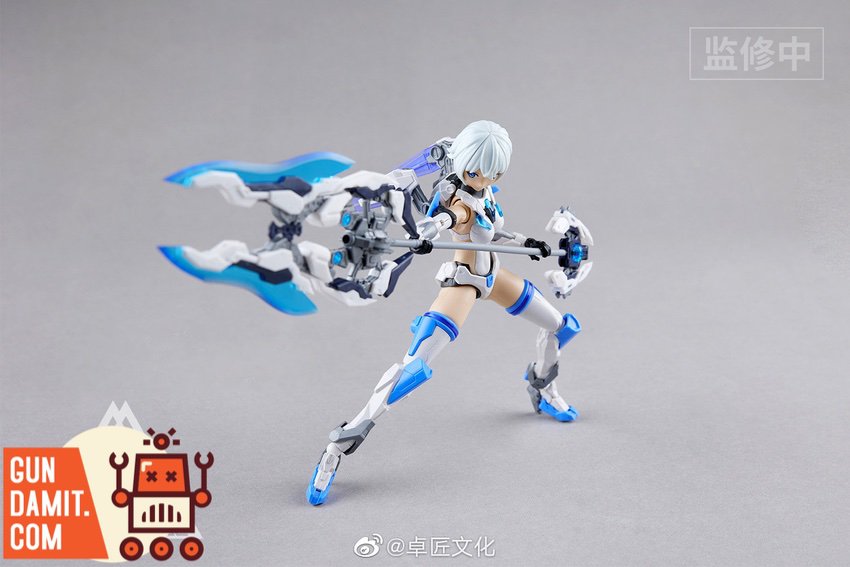Magic Tribal White weapon set blue energy wing parts close-up detail Magic Tribal White weapon set blue energy wing parts close-up detail