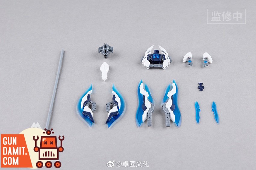 Magic Tribal Universal Weapon Set White Version full parts layout showing wings swords and booster units Magic Tribal Universal Weapon Set White Version full parts layout showing wings swords and booster units