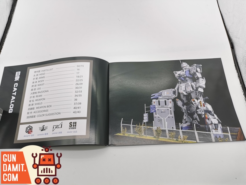 SH Studio X GMD 1/60 PG EZ-8 Gundam resin kit upper body detail SH Studio X GMD 1/60 PG EZ-8 Gundam resin kit upper body detail