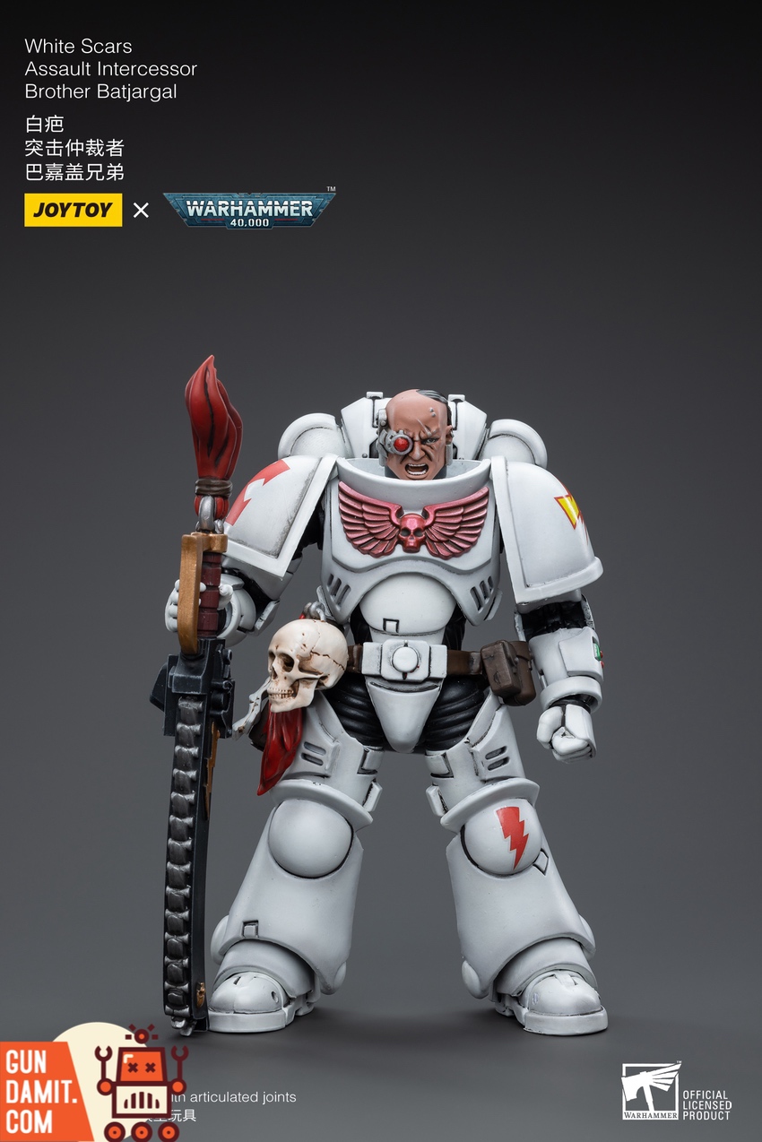 JoyToy WH40K White Scars Batjargal helmetless head sculpt with red bionic eye JoyToy WH40K White Scars Batjargal helmetless head sculpt with red bionic eye