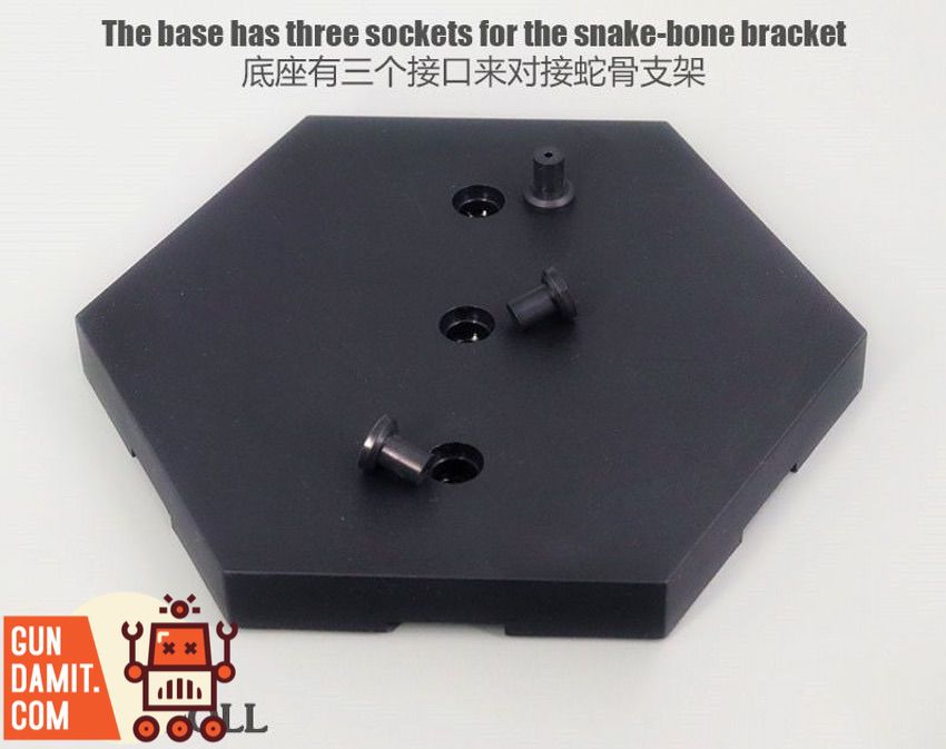 Dynamic Stand hexagonal base with three snake-bone bracket sockets Dynamic Stand hexagonal base with three snake-bone bracket sockets