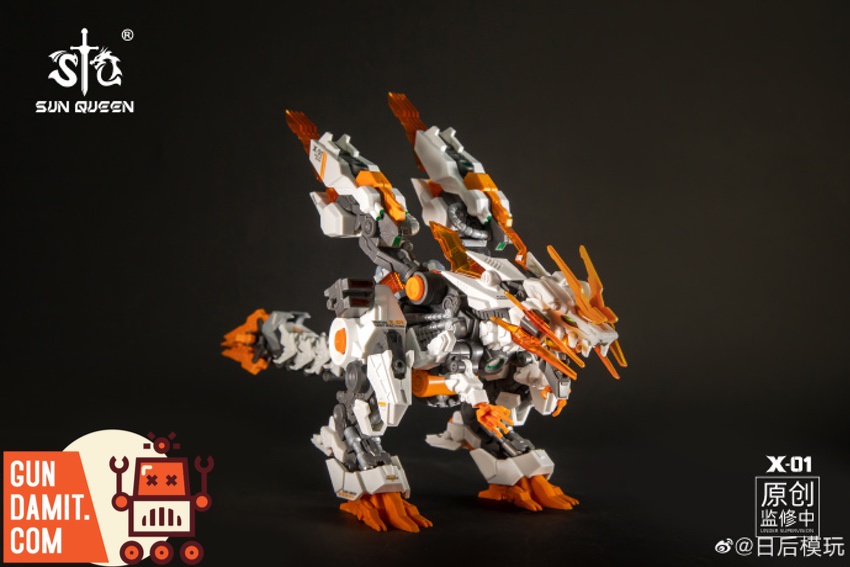 Sun Queen X-01 mechanical dinosaur beast model kit dynamic side pose Sun Queen X-01 mechanical dinosaur beast model kit dynamic side pose