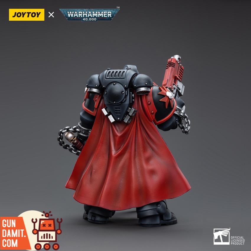 JoyToy Black Templars Harmund action pose with raised power sword JoyToy Black Templars Harmund action pose with raised power sword
