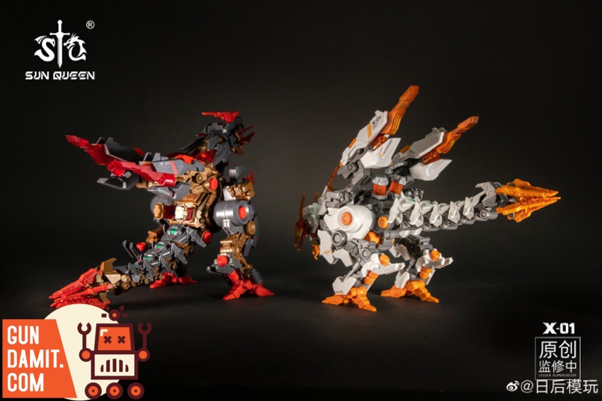 Sun Queen X-01 mechanical beast kit rear angle showing tail articulation Sun Queen X-01 mechanical beast kit rear angle showing tail articulation