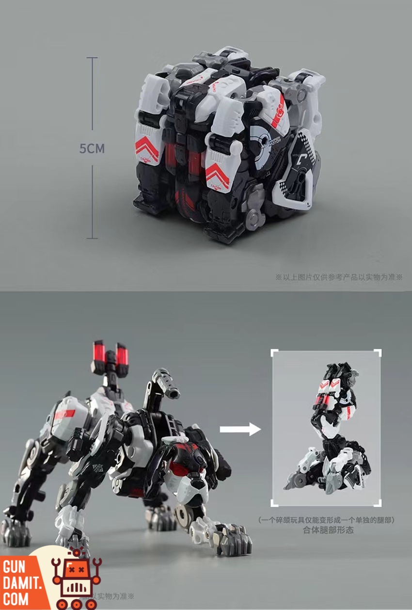 52Toys BeastBox BB-51C Jawliet cube mode and panther beast mode transformation comparison 52Toys BeastBox BB-51C Jawliet cube mode and panther beast mode transformation comparison