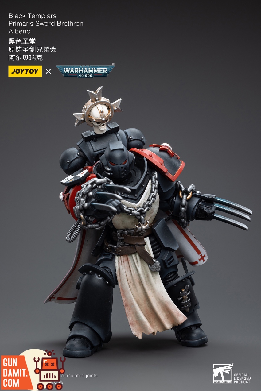 JoyToy Black Templars Primaris Alberic alternate combat pose JoyToy Black Templars Primaris Alberic alternate combat pose