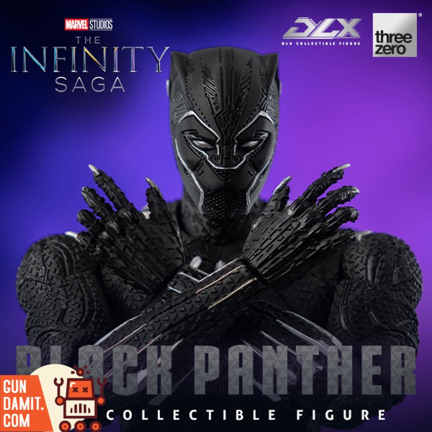 Threezero DLX Black Panther dynamic leaping pose Threezero DLX Black Panther dynamic leaping pose