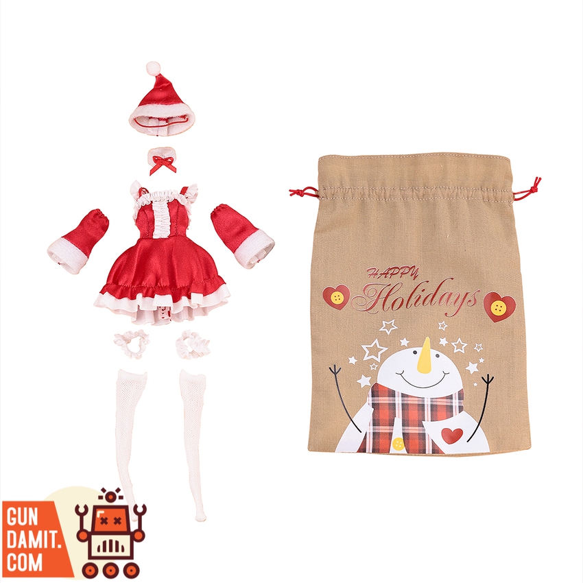HASUKI 1/12 CS003 Christmas set figure in dynamic pose showing full outfit HASUKI 1/12 CS003 Christmas set figure in dynamic pose showing full outfit