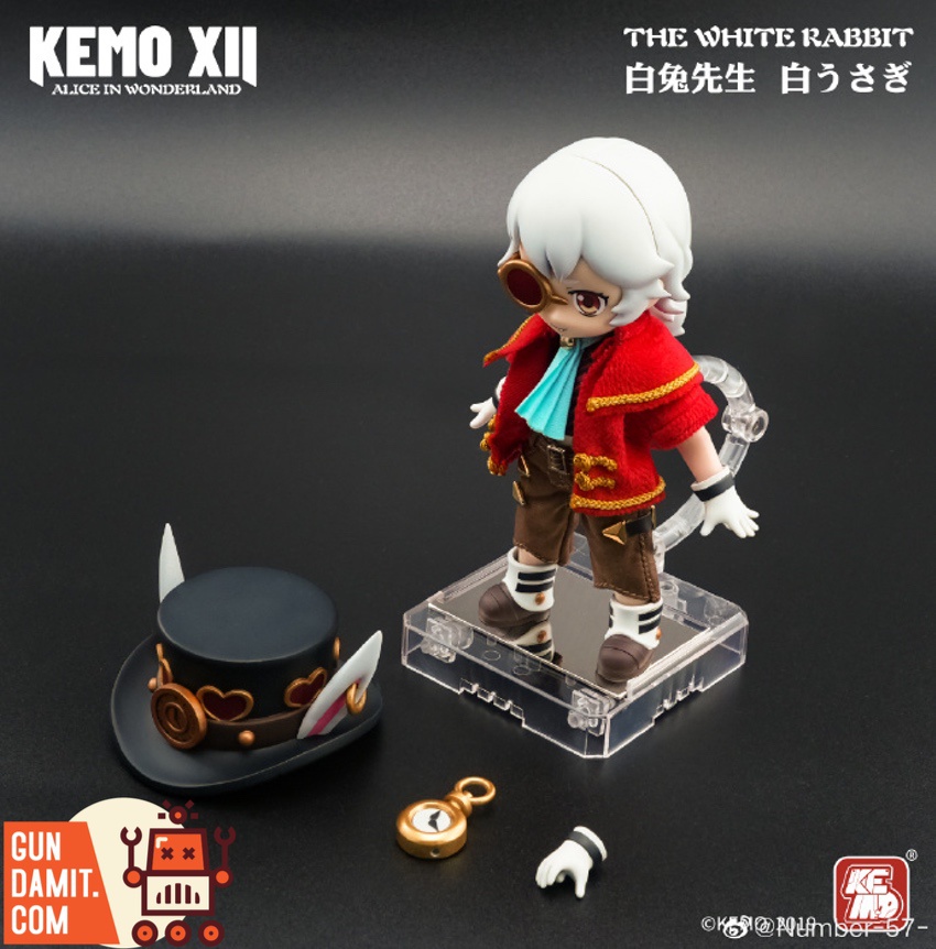 Kemo XII Alice in Wonderland White Rabbit three-quarter walking pose Kemo XII Alice in Wonderland White Rabbit three-quarter walking pose