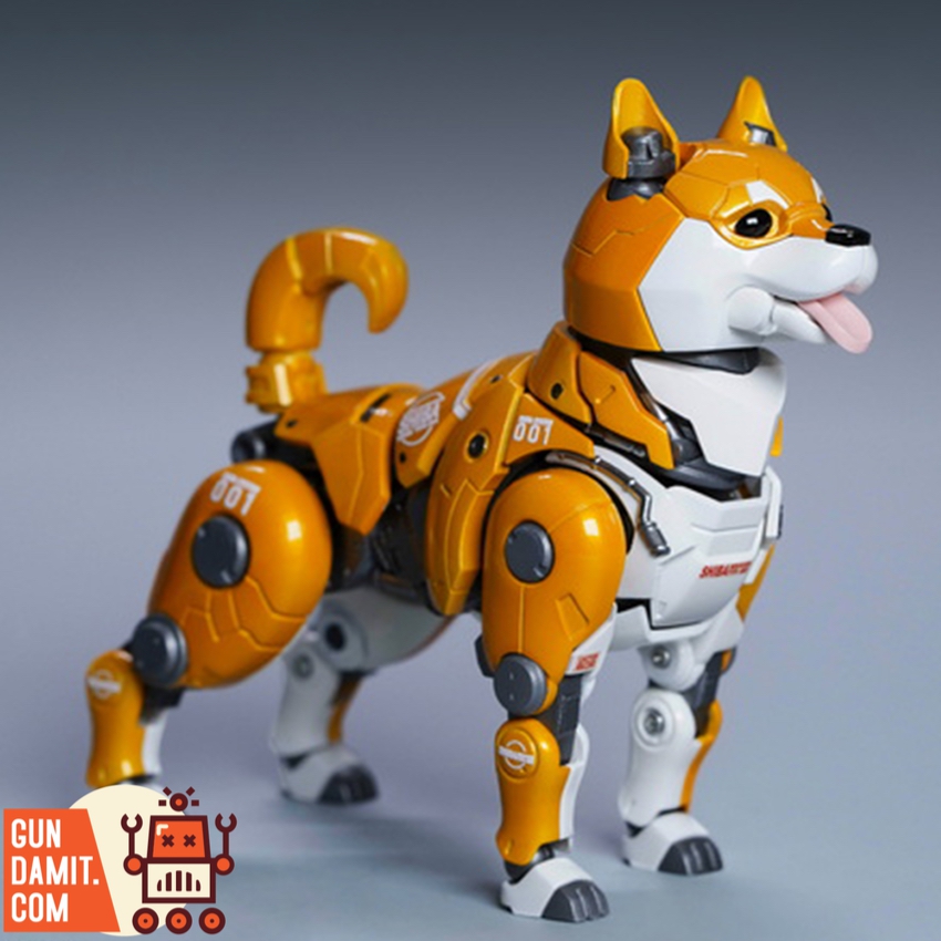 Kid King HeatBoys KKP001-01 Cyber Pet SASA Mecha Dog side view showing orange Shiba Inu design Kid King HeatBoys KKP001-01 Cyber Pet SASA Mecha Dog side view showing orange Shiba Inu design