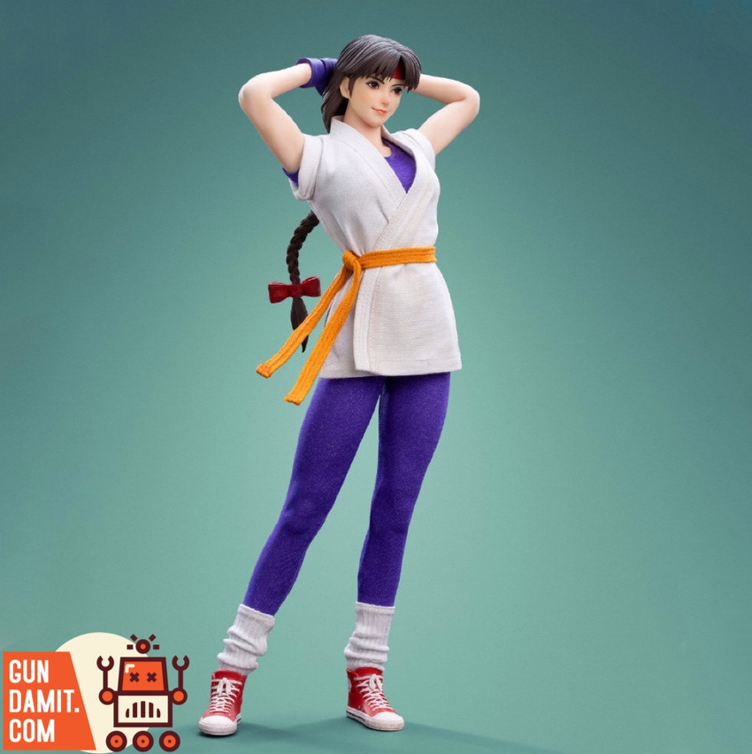 Tunshi Studio Yuri Sakazaki side profile showing braided ponytail and fighting stance Tunshi Studio Yuri Sakazaki side profile showing braided ponytail and fighting stance
