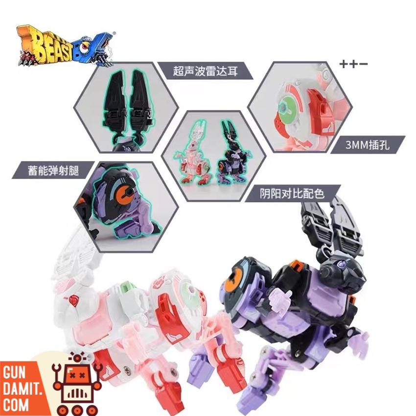 52Toys BeastBox BB-54 Ironblood and Loyalheart dual rabbit mecha set in beast mode 52Toys BeastBox BB-54 Ironblood and Loyalheart dual rabbit mecha set in beast mode