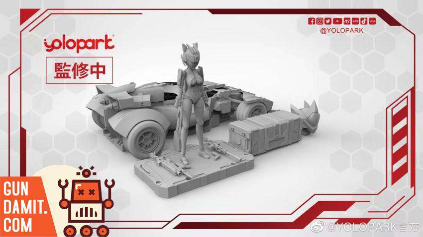 YoloPark OTF Racer Juliet model kit side view showing vehicle details YoloPark OTF Racer Juliet model kit side view showing vehicle details