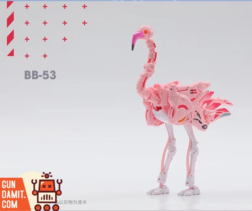 52Toys BB-53 Floyd promotional art showing surfing flamingo beast design 52Toys BB-53 Floyd promotional art showing surfing flamingo beast design