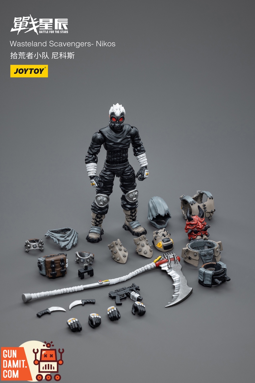 JoyToy 1/18 Nikos complete accessory layout with interchangeable hands JoyToy 1/18 Nikos complete accessory layout with interchangeable hands