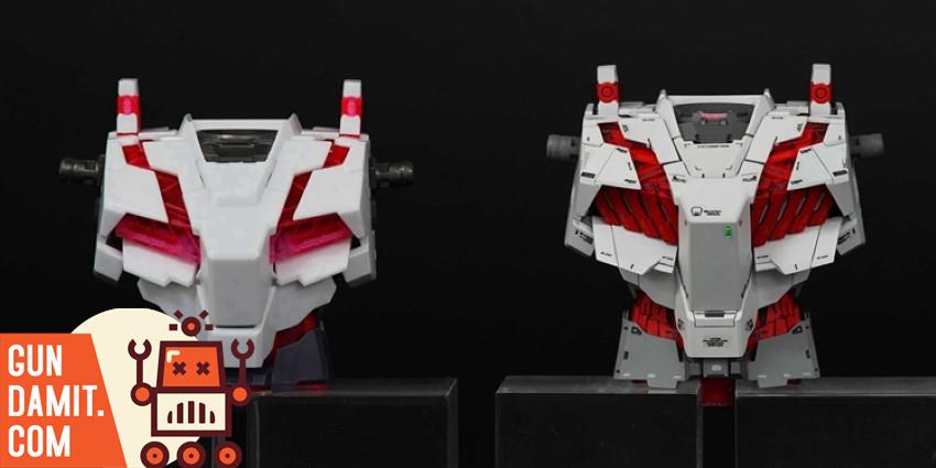 SH Studio 1/100 Unicorn Gundam upgrade kit resin parts laid out SH Studio 1/100 Unicorn Gundam upgrade kit resin parts laid out