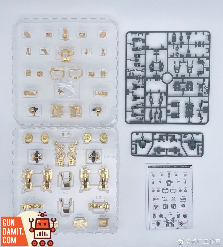 Point Factory Studio 1/100 Phenex upgrade kit complete contents with gold and gray runners Point Factory Studio 1/100 Phenex upgrade kit complete contents with gold and gray runners