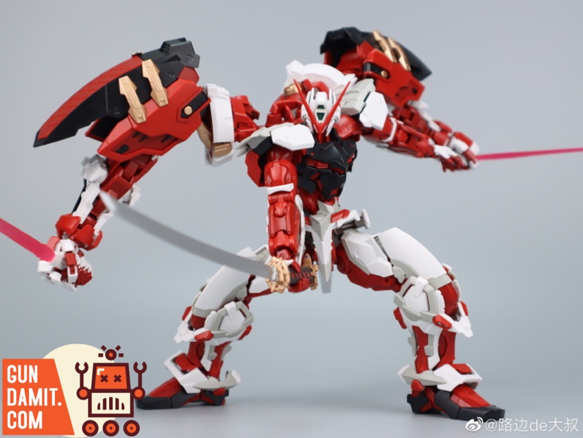 MJH MBF-P02 Astray Red Frame rear view showing backpack thrusters MJH MBF-P02 Astray Red Frame rear view showing backpack thrusters