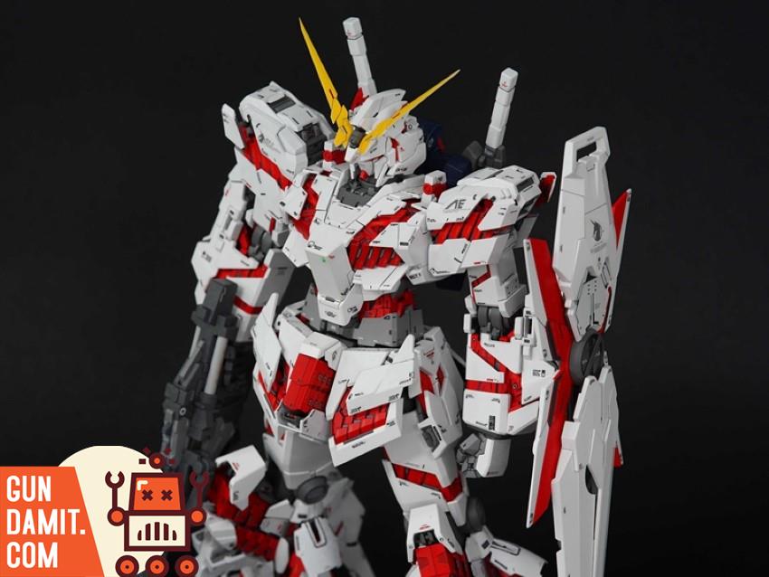 SH Studio 1/100 Unicorn Gundam upgrade kit detail showing enhanced panel lines SH Studio 1/100 Unicorn Gundam upgrade kit detail showing enhanced panel lines