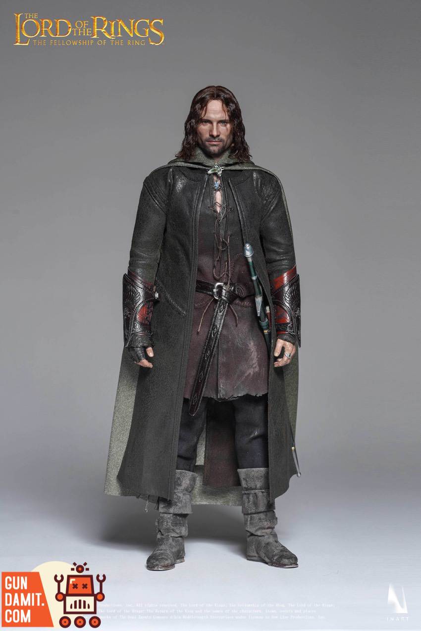 INART Lord of the Rings Aragorn deluxe close-up of detailed face sculpt INART Lord of the Rings Aragorn deluxe close-up of detailed face sculpt