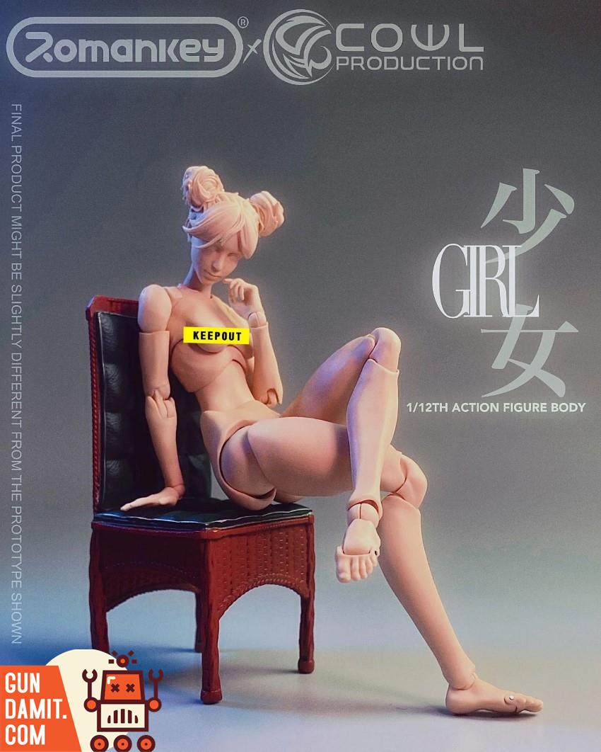 Romankey x Cowl 1/12 girl body white with interchangeable hand parts spread Romankey x Cowl 1/12 girl body white with interchangeable hand parts spread