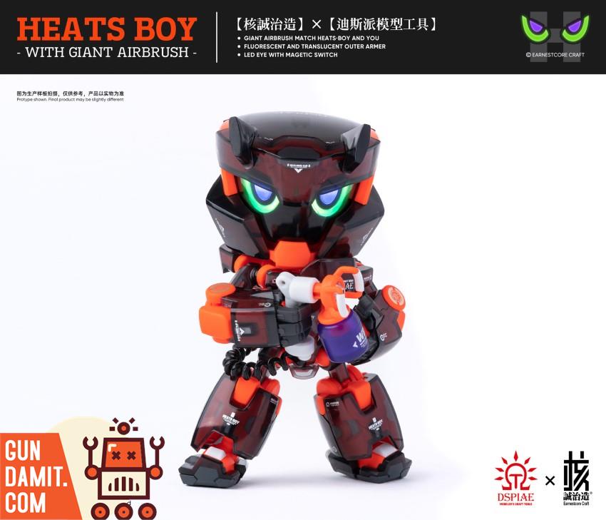 HeatsBoy black version close-up of LED eyes with magnetic switch feature HeatsBoy black version close-up of LED eyes with magnetic switch feature