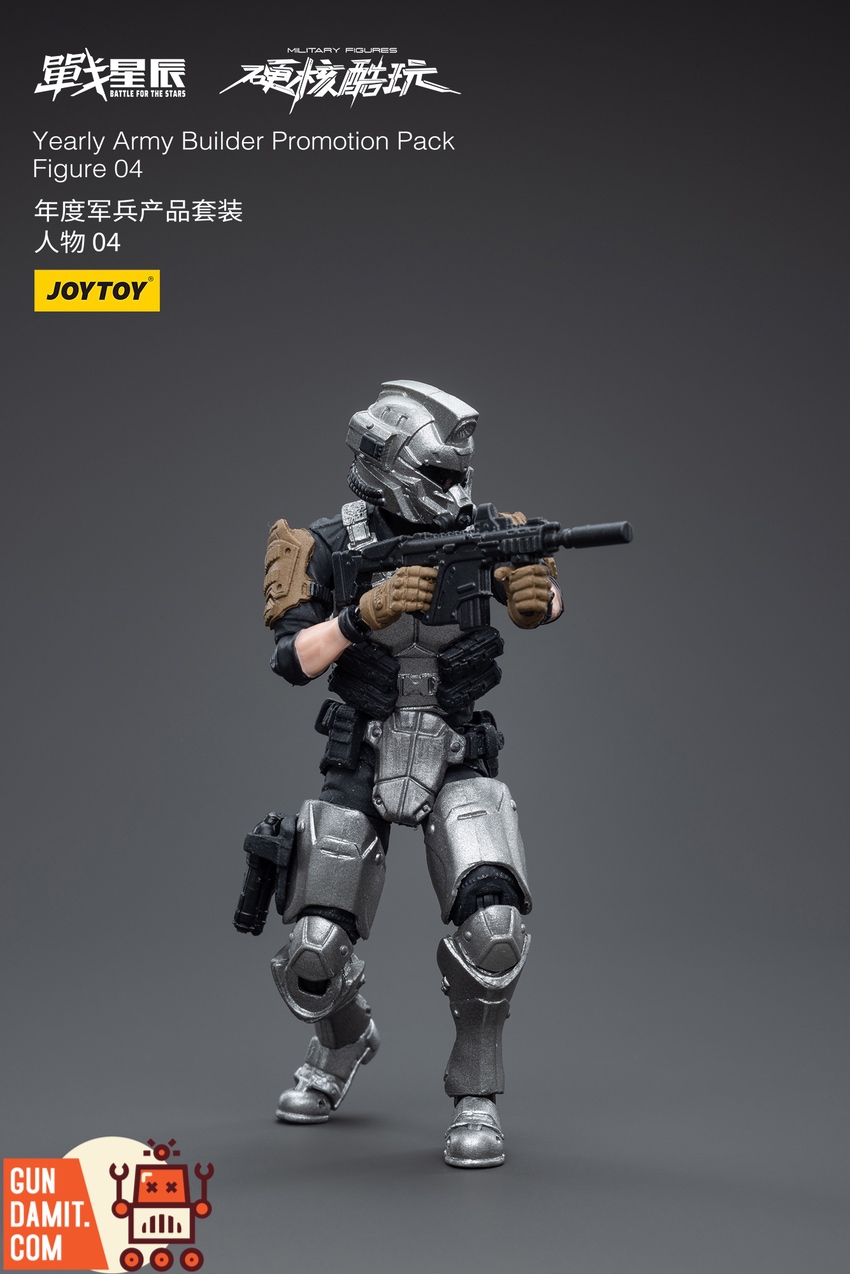 JoyToy Army Builder Figure 04 side profile showing tactical vest and weapon JoyToy Army Builder Figure 04 side profile showing tactical vest and weapon