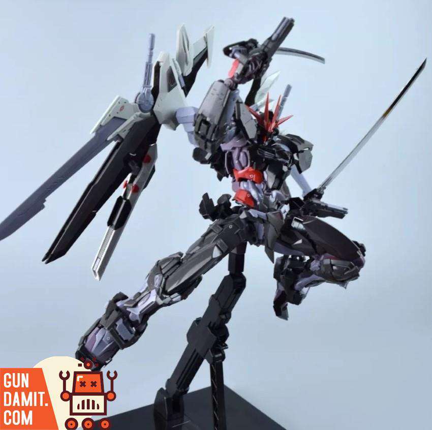 MJH Gundam Astray Noir completed build side view MJH Gundam Astray Noir completed build side view