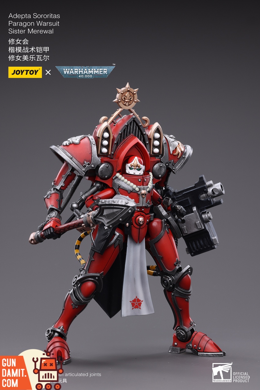 Paragon Warsuit side profile showing height and weapon loadout Paragon Warsuit side profile showing height and weapon loadout