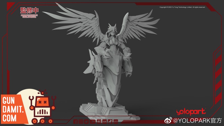 YoloPark OTF Series No.3 Feathered Serpent prototype front view with wings spread YoloPark OTF Series No.3 Feathered Serpent prototype front view with wings spread
