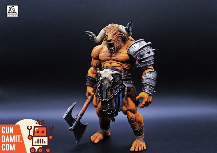 Xesray Studio Kasos brown minotaur warrior with battle axe and spiked armor Xesray Studio Kasos brown minotaur warrior with battle axe and spiked armor