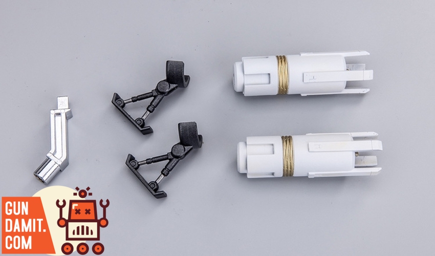 Dwarf Workshop booster upgrade parts for Hi-Nu Gundam showing thruster and tank components Dwarf Workshop booster upgrade parts for Hi-Nu Gundam showing thruster and tank components