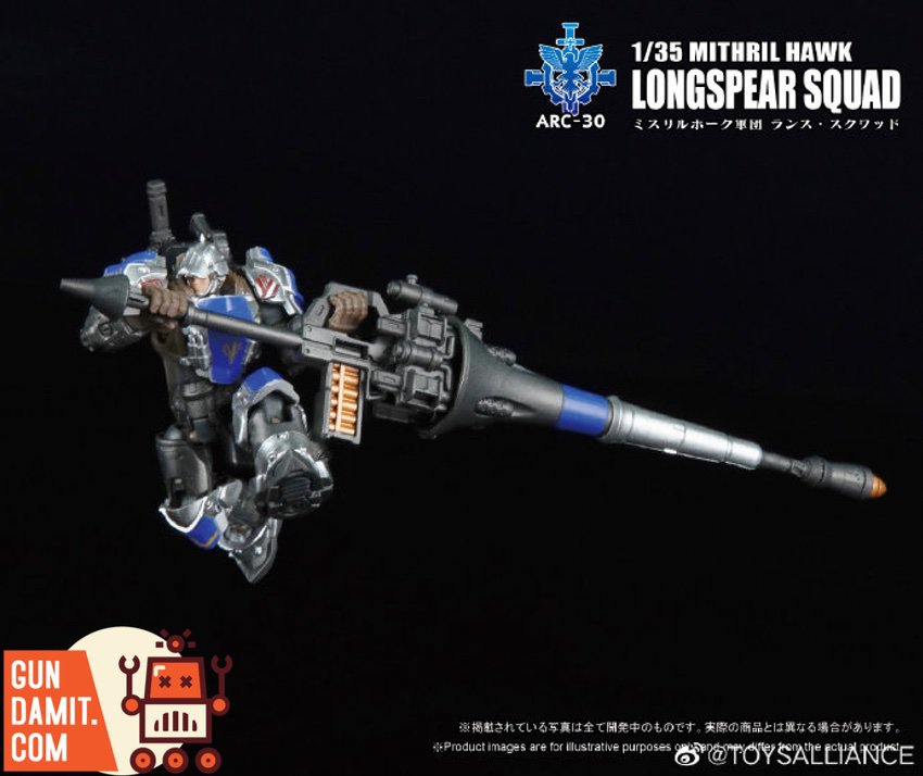 ARC-30 Longspear lance weapon detail close-up ARC-30 Longspear lance weapon detail close-up