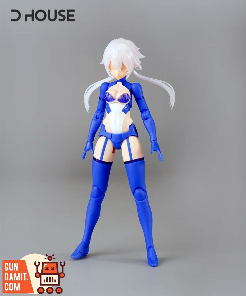 D House 1/12 blue mecha girl body assembled close-up detail D House 1/12 blue mecha girl body assembled close-up detail