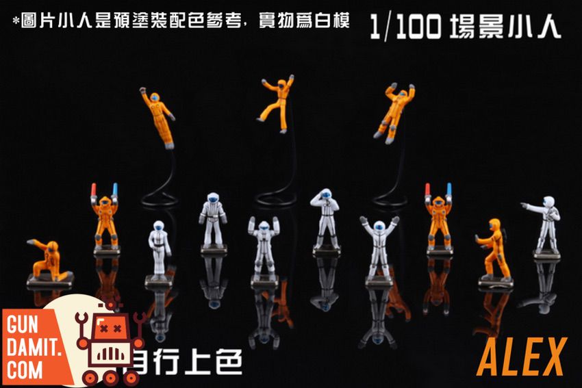 1/100 scale worker figures size reference with Gundam model 1/100 scale worker figures size reference with Gundam model